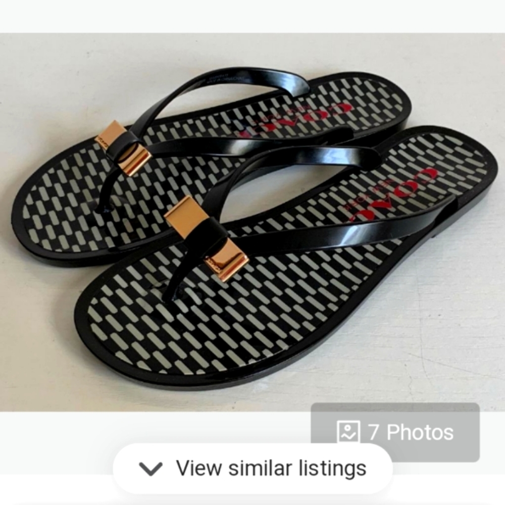 Coach Landon jelly slippers size 6 .5